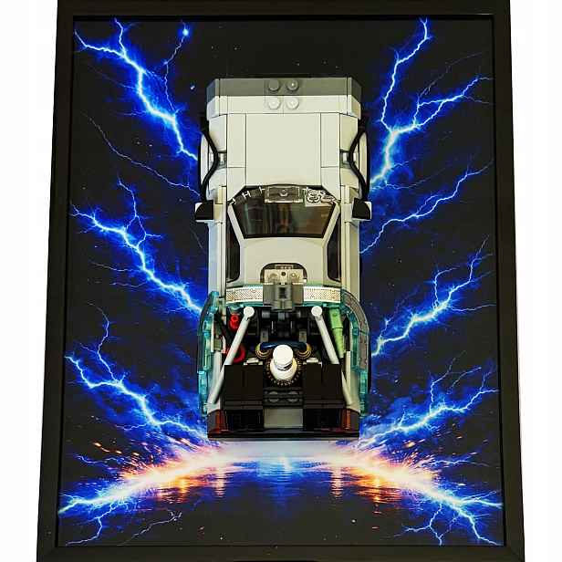 Rámeček s držákem pro Lego 77256 Stroj času z Návratu do budoucnosti