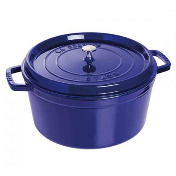 Litinový hrnec s poklicí Staub Cocotte, tmavě modrá, 28 cm / 6,7 l