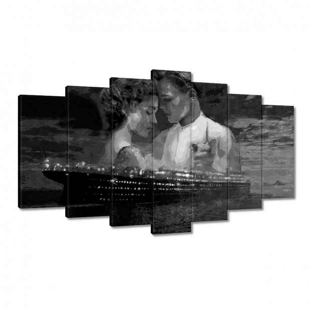 Obrazy 140x80 Titanic Černobílý