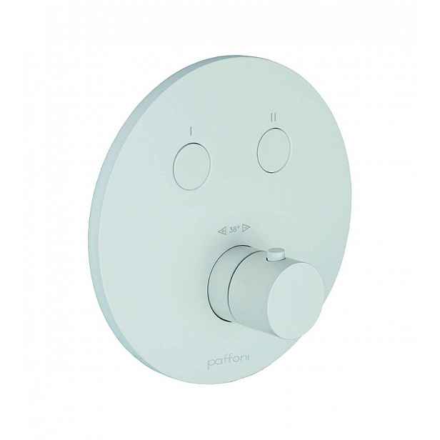 Paffoni Compact Box - Termostatická baterie pod omítku, pro 2 spotřebiče, matná bílá CPT018BO