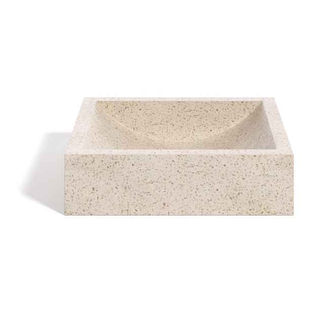 Umyvadlo z terrazzo Kave Home Sunday, 45 x 40 cm