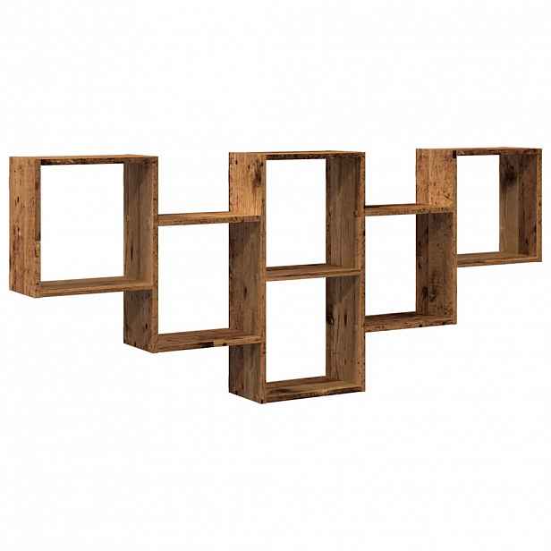 vidaXL Nástěnná police old wood 159 x 18 x 66 cm kompozitní dřevo