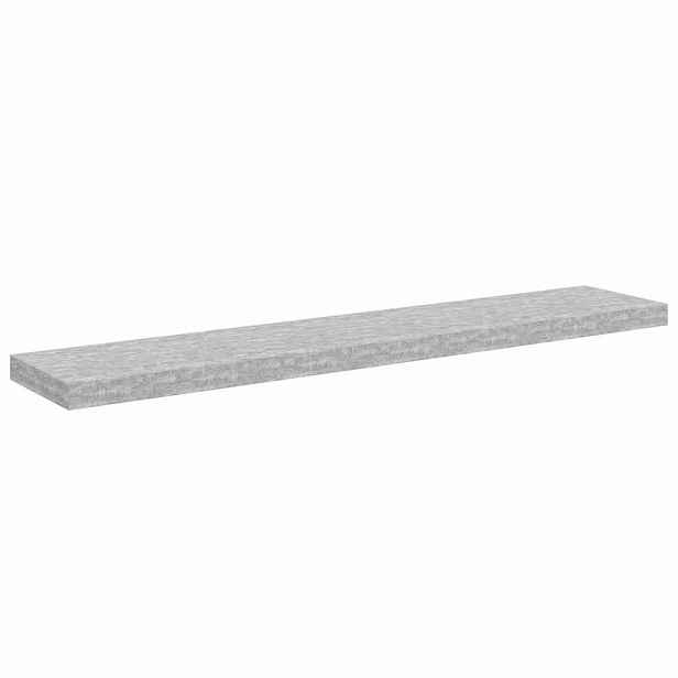 vidaXL Plovoucí nástěnná police betonově šedá 120 x 23,5 x 3,8 cm MDF
