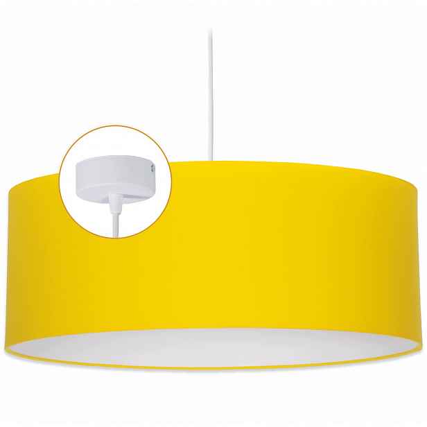 Závěsná lampa Abażur Žlutá 50 cm 1 x E27 Lustr stropní svítidlo s stínítkem