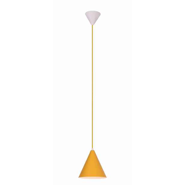 Závěsná lampa bodová žlutá 20 cm nad stůl, barový stůl do jídelny Candellux