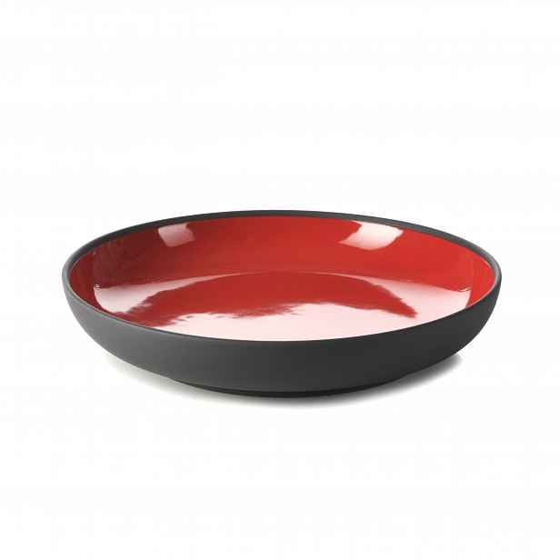 Revol Solid talíř 23,5 cm, červeno-černý Pepper Red