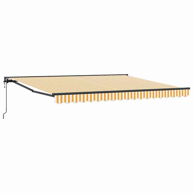 vidaXL Rám markýzy Žlutá a bílá 400 × 300 cm