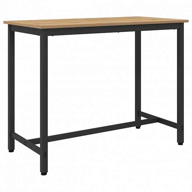 vidaXL stůl Artisanový dub 100 x 50 x 76,5 cm Inženýrské dřevo a ocel