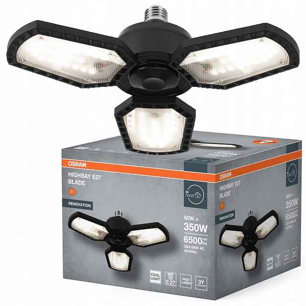 Průmyslová Led lampa High Bay E27 60W 4000K 6500lm Blade Osram