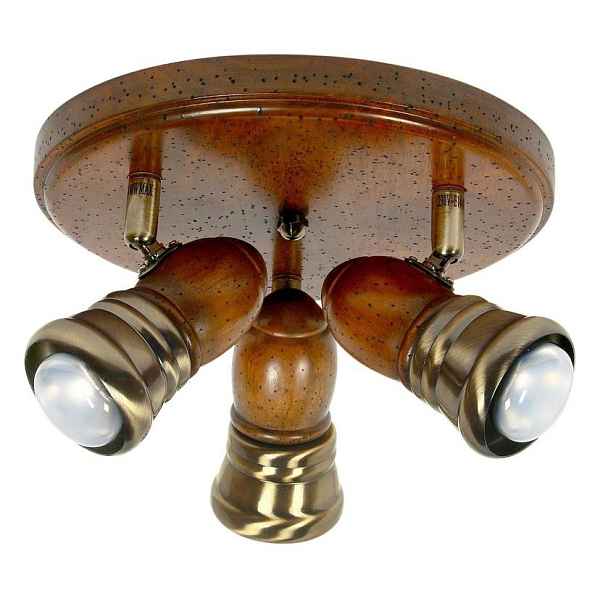 Stropní lampa Parteo E14 40W dřevěná