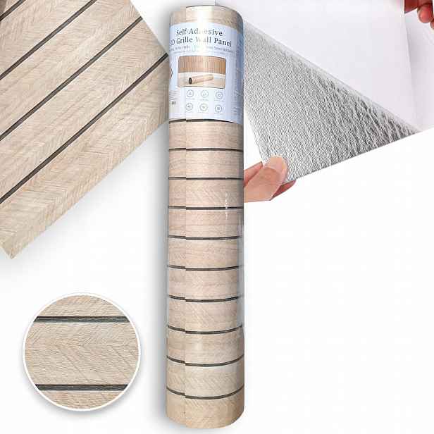 Tapeta Samolepicí Panely Lamely 3D Imitace Dřeva Nástěnná Dýha 3M