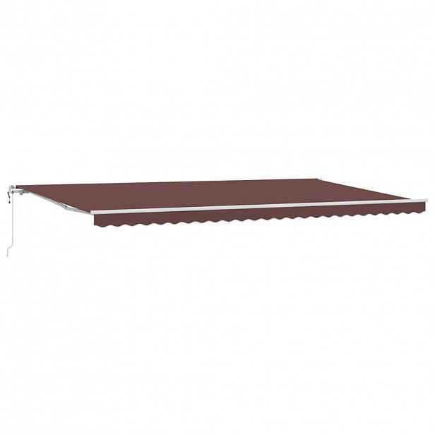 vidaXL Automatická zatahovací markýza hnědá 600 x 300 cm