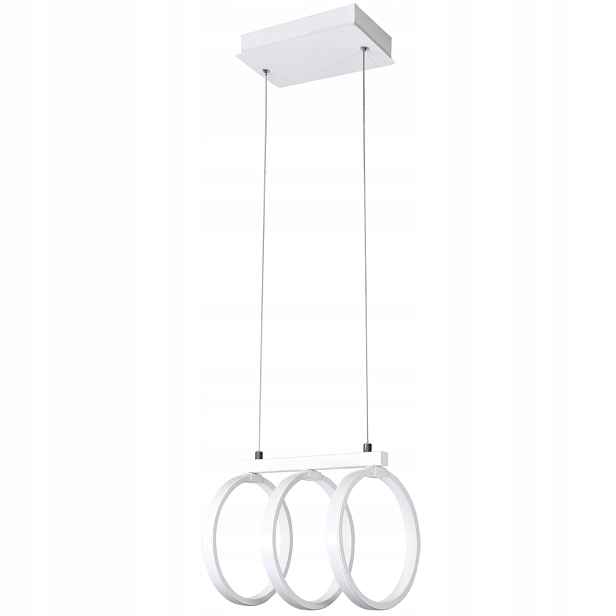 Závěsná lampa Led lustr trojitý bílý prstenec moderní Polux