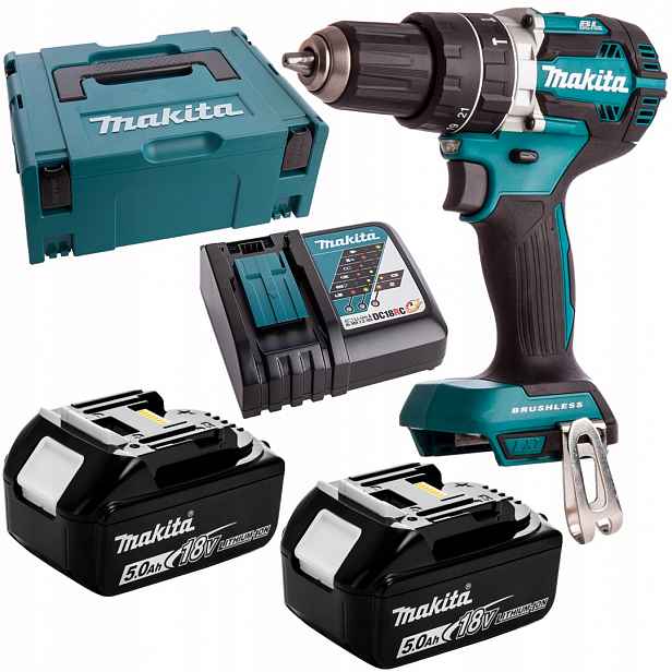 Aku Šroubovák 18V 54Nm 2x5Ah Makita DHP484RTJ