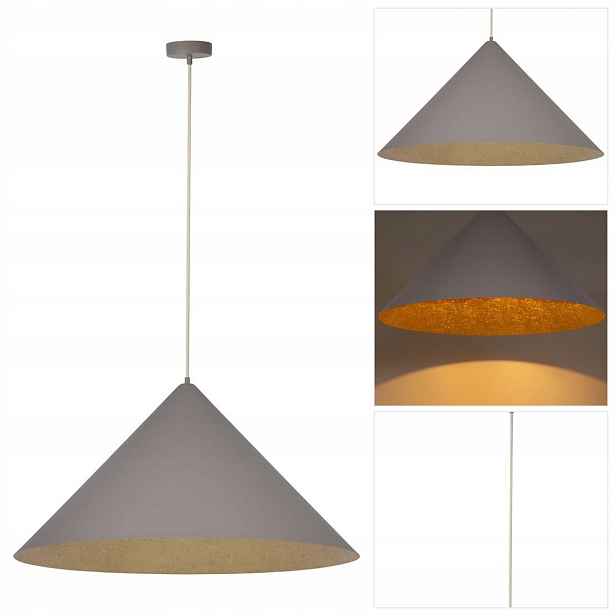 Šedá závěsná lampa Vesuvio nastavitelná nad jídelní stůl Sigma Lighting
