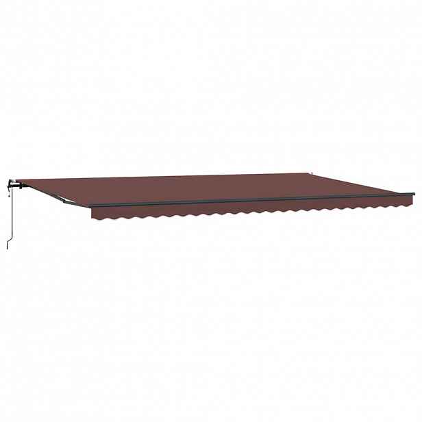 vidaXL Automatická zatahovací markýza hnědá 600 x 300 cm
