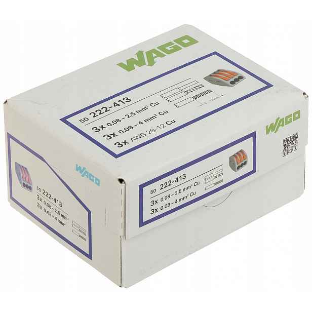 Rychlospojka Wago 0,2-4 mm² 3, 50 ks