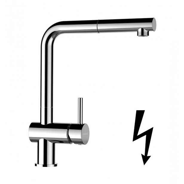 SCHOCK Epos - Dřezová baterie s výsuvnou koncovkou, chrom 540123CHR