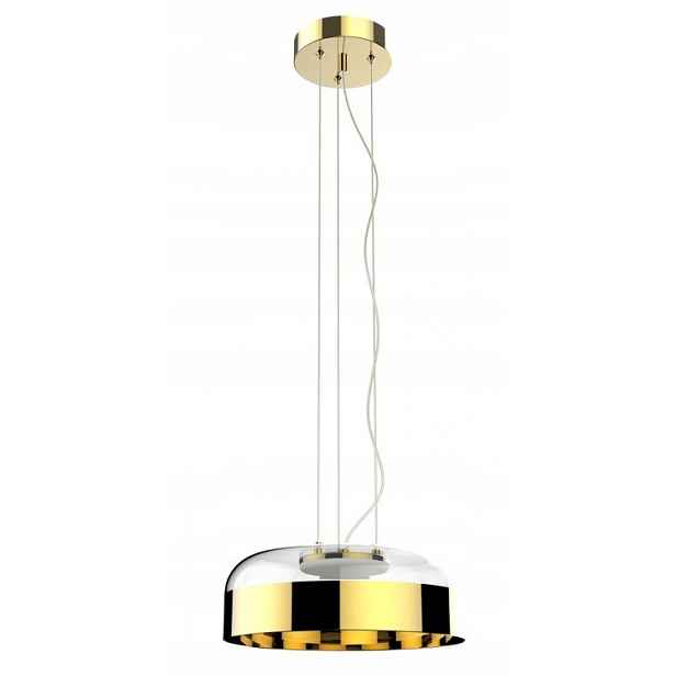 Závěsná Skleněná Lampa Nad Stůl Lustr Zlatý Led
