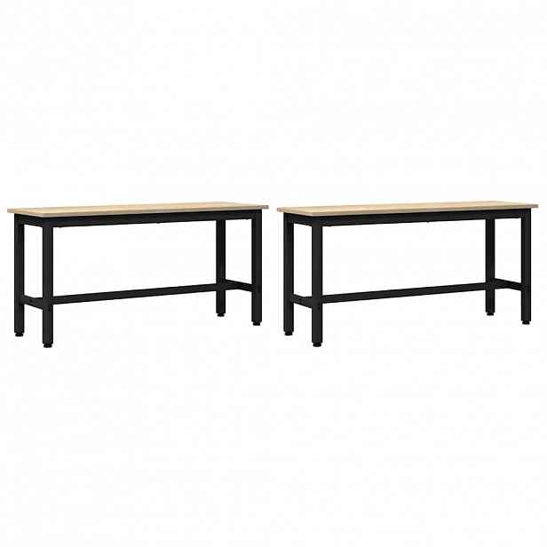vidaXL Jídelní lavička 100 x 32,5 x 48,5 cm 2 ks