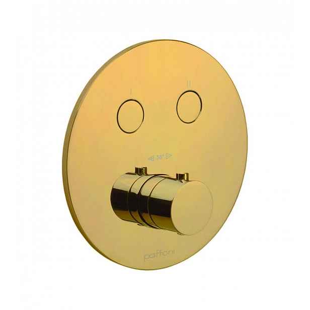 Paffoni Compact Box - Termostatická baterie pod omítku, pro 2 spotřebiče, zlatá CPT018HG