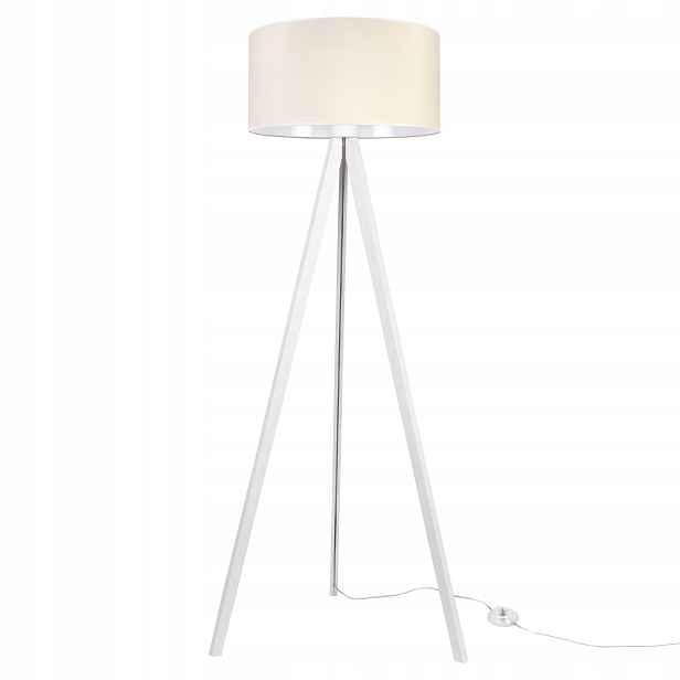 Stojací Lampa Podlahová Bílá Trojnožka S Stínítkem Do Ložnice Obývacího Pokoje Boho Pl