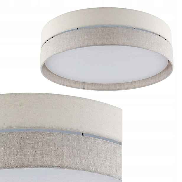 Stropní Svítidlo Stropní Svítidlo Stínidlo Tkanina Šedo-béžová Eco 4xE27 5774 Tk Lighting