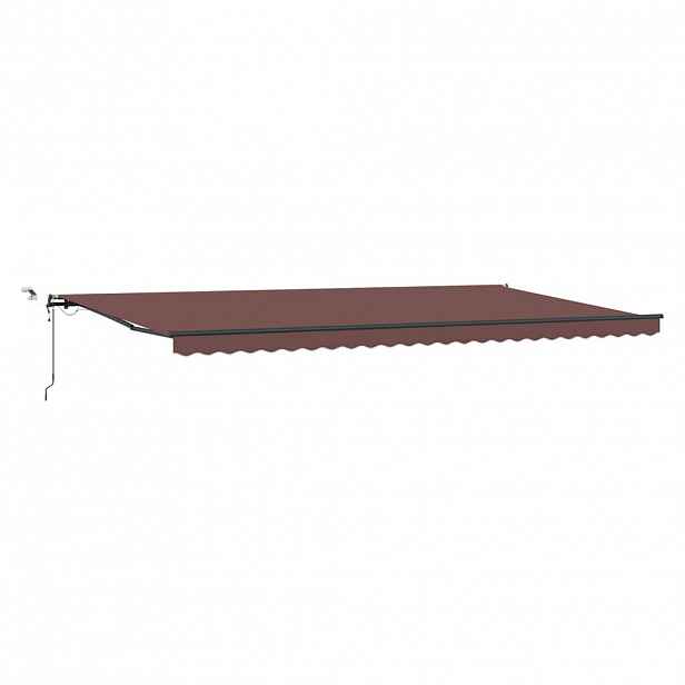 vidaXL Stahovací markýza Hnědá 600 × 300 cm Polyester