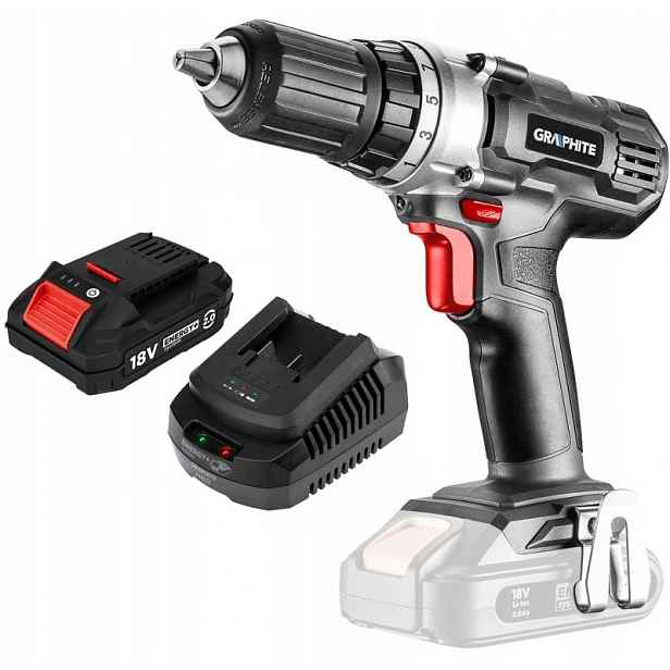 Graphite Aku Vrtačka 58G006 Energy+ 18V Akumulátor 4AH Napájecí Zdroj Kpl