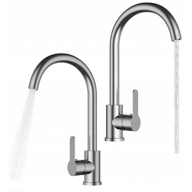 Kuchyňská Baterie Inox, Výtok Zaoblený Do Dřezu Prestige Plus Kohoutek