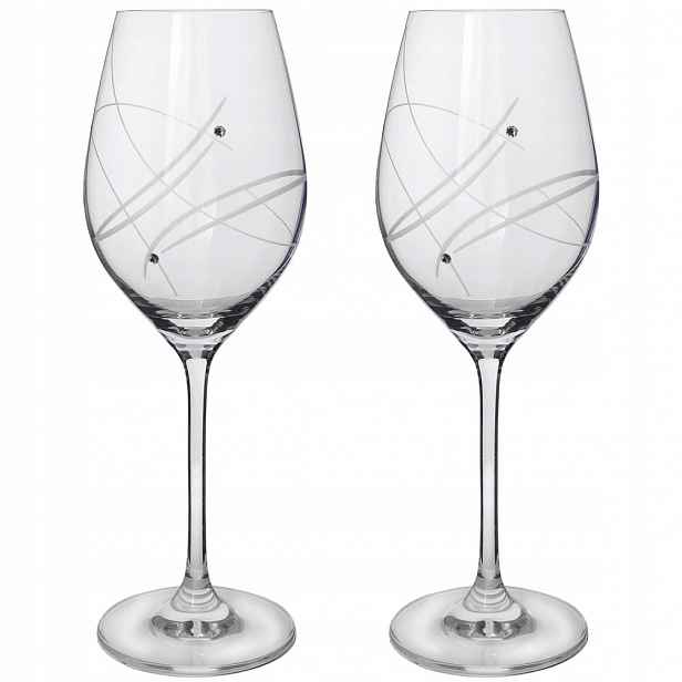 Sklenice na víno s krystaly Preciosa 360 ml Celebration 2ks