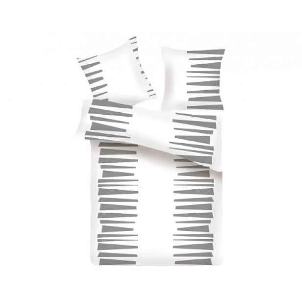 Povlečení Porto 140x200 cm, šedo-bílé