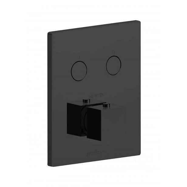 Paffoni Compact Box - Termostatická baterie pod omítku, pro 2 spotřebiče, matná černá CPT518NO