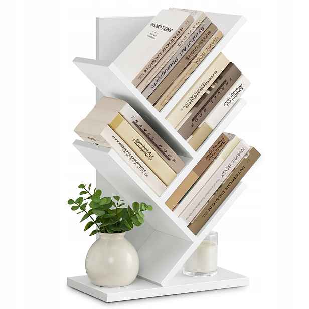 Regál na knihy víno- organizér Vasagle 30 cm x 51 cm x 17,2 cm bílý