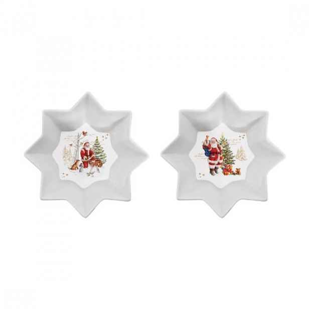 Sada 2 porcelánových misek, 14 cm, "CHRISTMAS MEMORIES" - značka Easy