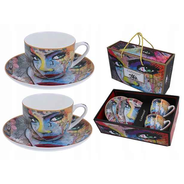 Sada 2 šálků v porcelánové krabičce Jover