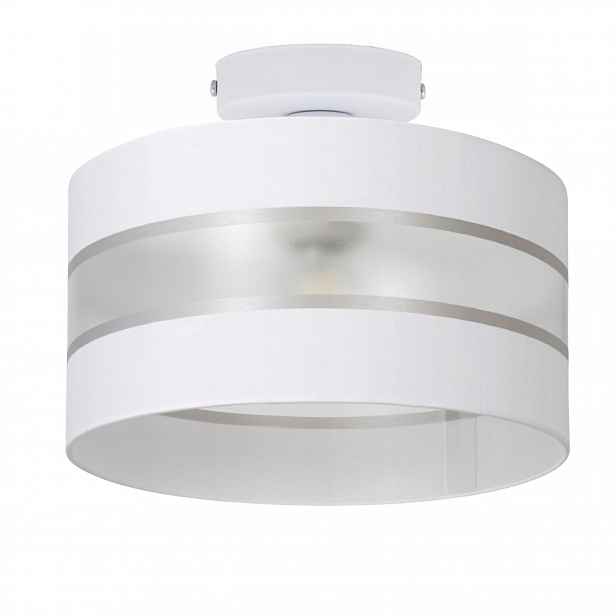 Stropní Svítidlo Stropní Svítidlo Stínítko Moderní 30 CM E27 Led Pásky Stříbrná