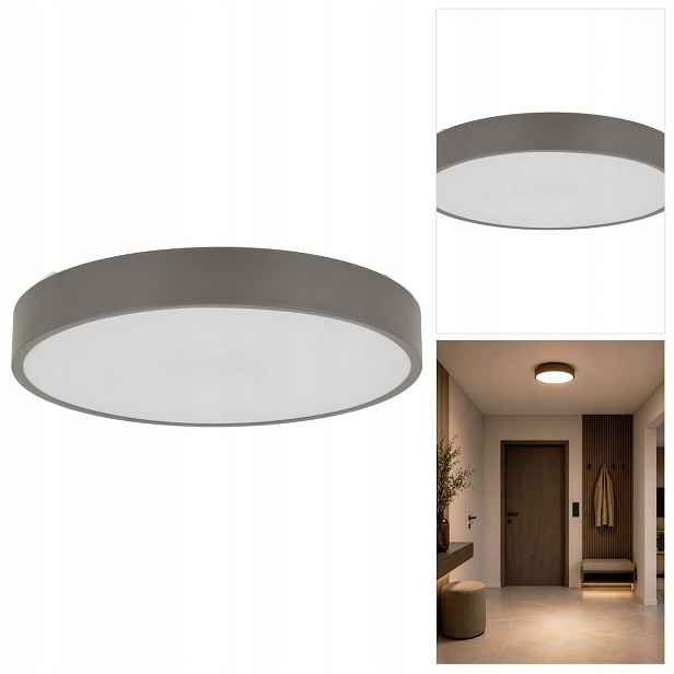 Stropní svítidlo Velis hnědé Led IP54 s intenzivním leskem na chodbě Tk Lighting