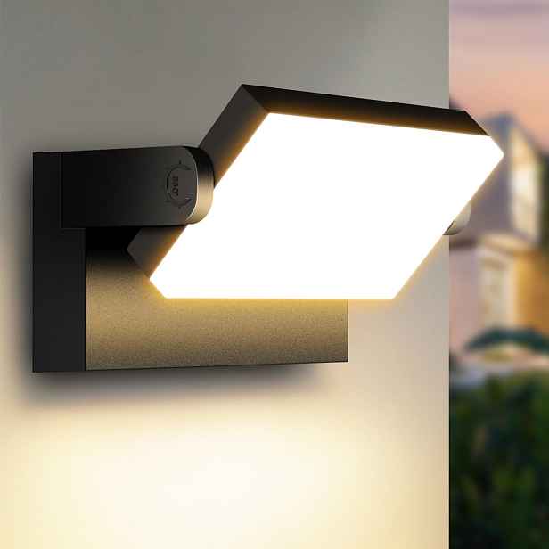 Zahradní nástěnné svítidlo KingWen černé s integrovaným Led zdrojem 40 W 3000K