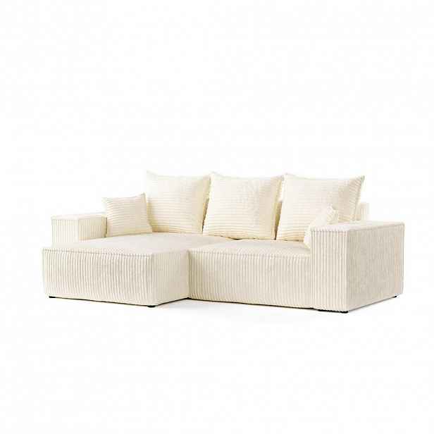 AltaBeds ROHOVÁ SEDAČKA SENSO, textil, Krémová