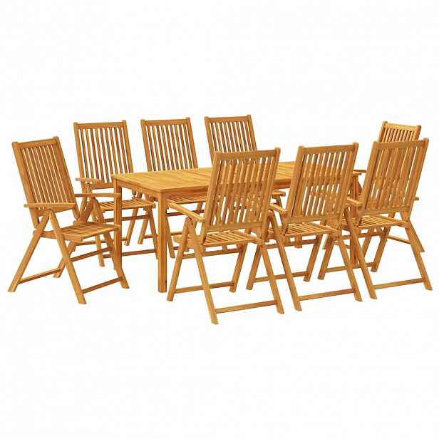vidaXL 9dílný zahradní jídelní set 180x90x75 cm masivní akáciové dřevo