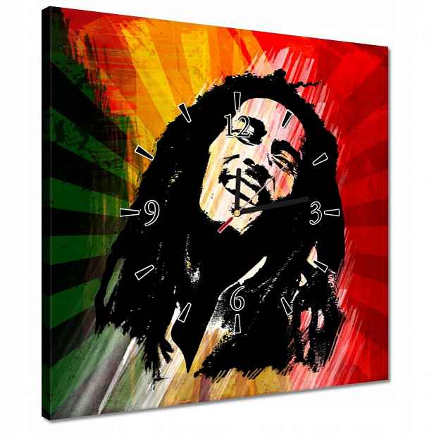 Hodiny 40x40 Bob Marley Reggae