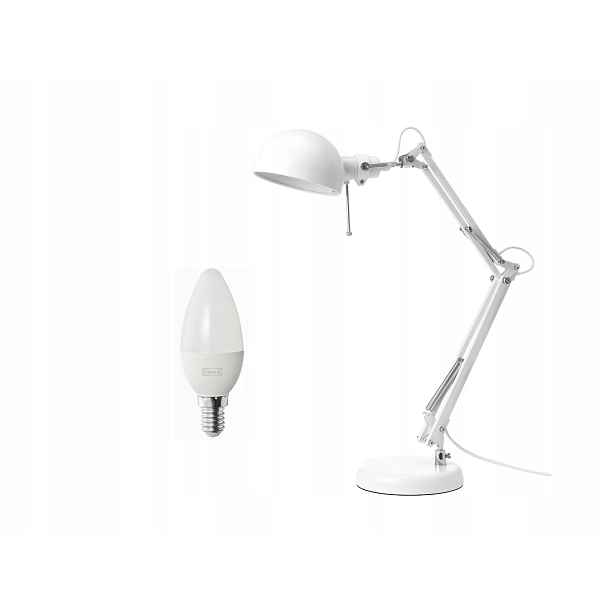 Ikea Forsa Stolní lampa bílá Žárovka