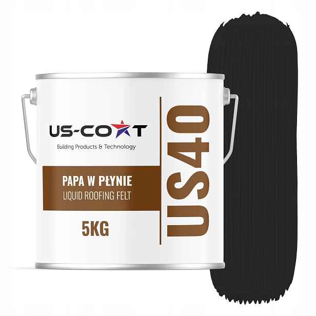 Tekutá Lepenka 5 Kg Údržbář Střech Ochranná Hydroizolace Černá Barva