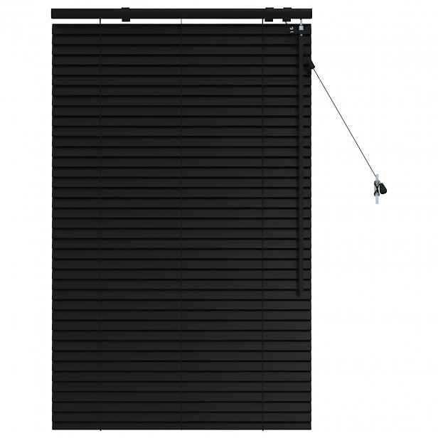 vidaXL Venet školní žaluzie Černá 80 x 130 cm 35 mm Masivní paulovnie