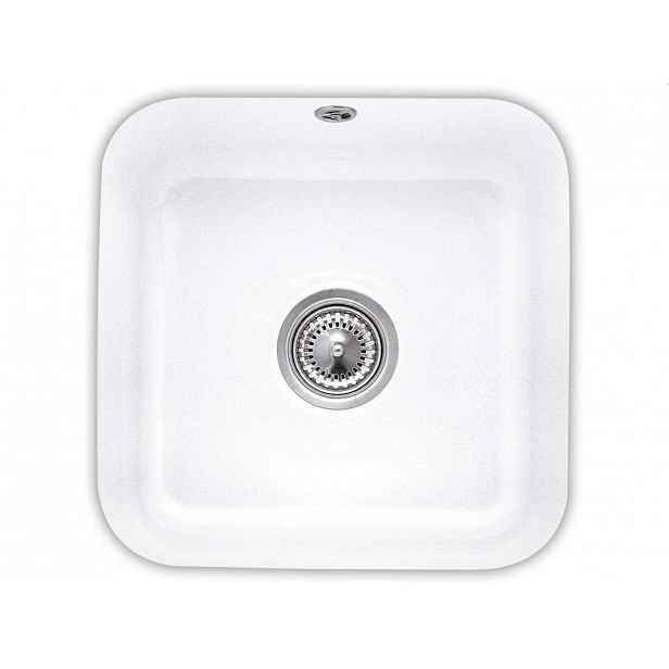 Villeroy & Boch - Keramický dřez 45x45 cm s odtokem, CeramicPlus, alpská bílá 670301R1