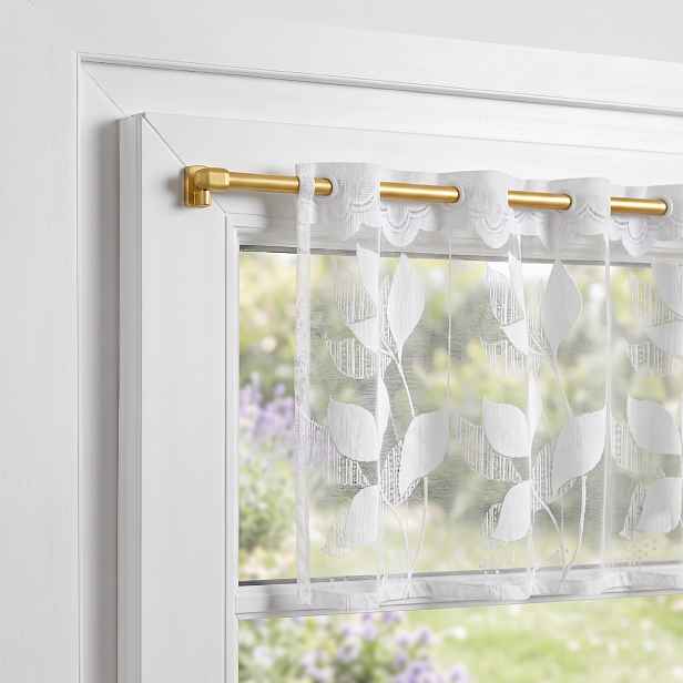 Vitrážová teleskopická samolepící tyč - vitrážka 40-60 cm, 60-80 cm VARIO MINI 2 kusy zlatá Mybesthome Rozměr: 60-80 cm