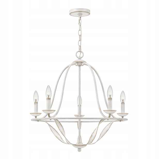 Závěsná lampa Quoizel Bradbury 5xE14 40W Antická bílá Vintage