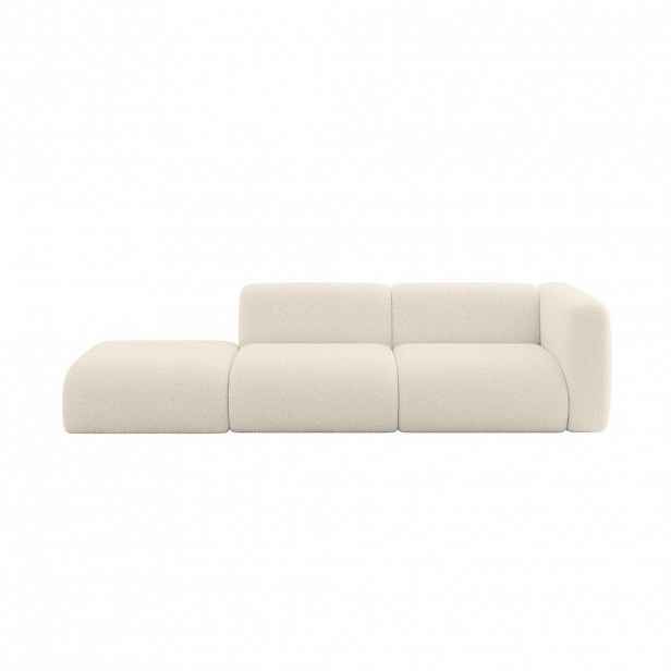 ALTDECOR POHOVKA S PRAVOU OTOMANOU MIRA-S3 296x89x70 Béžová Bouclé