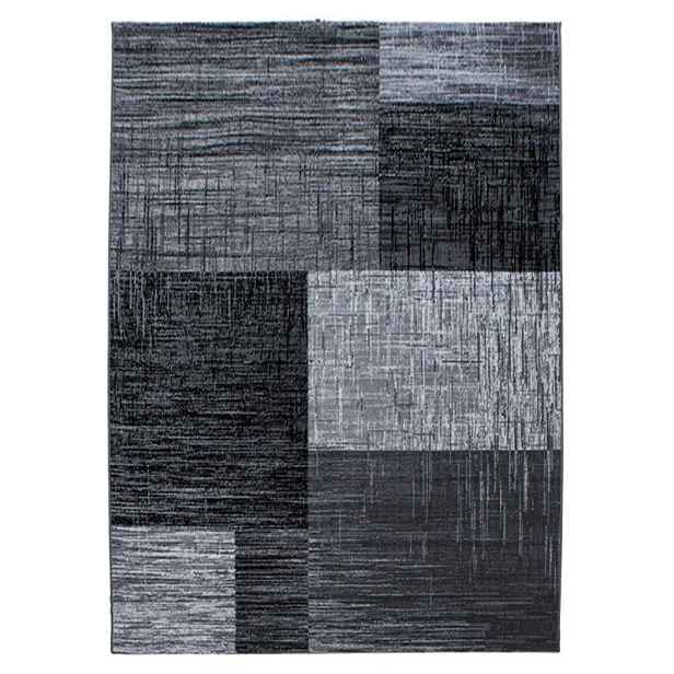 Kusový koberec Plus 8001 black, 200x290, šedá, chodba / předsíň, Ayyildiz